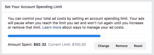 Facebook Spending Limit